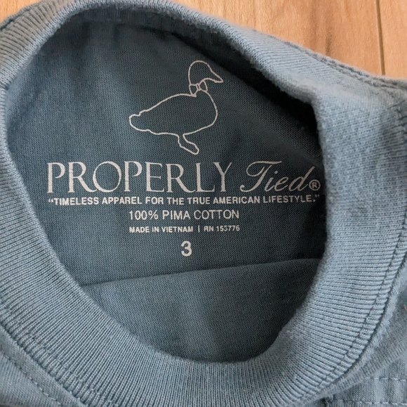 Pima Cotton Parker Pocket Tee Properly Tied - Picture 3 of 3